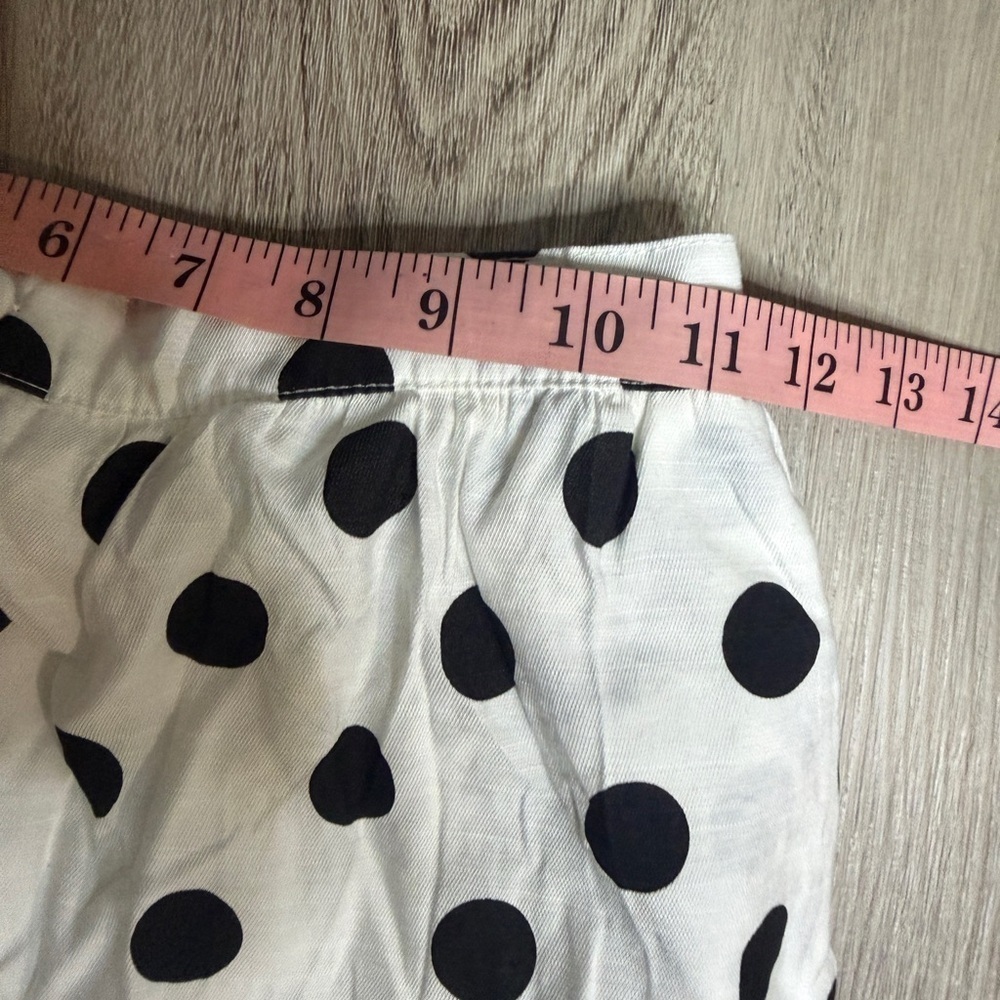 Elegant Black and White Polka Dot A-Line Skirt - Picture 5 of 6